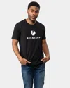 Belstaff Mens Black Signature Logo-print Cotton-jersey T-shirt