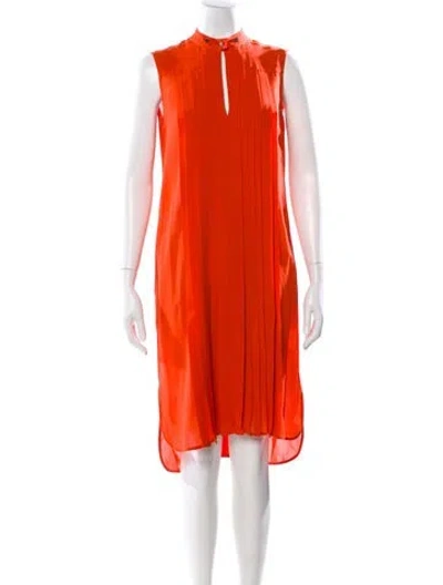 Pre-owned Belstaff Silk Knee-length Dress In Orange