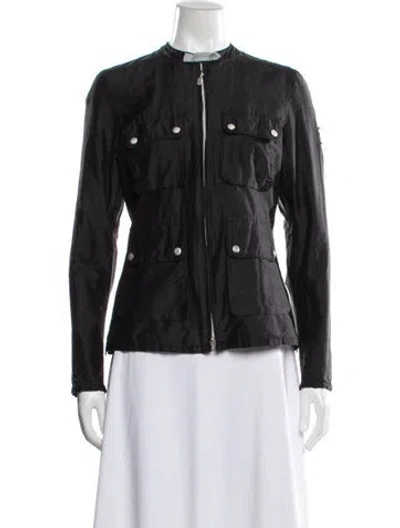 Pre-owned Belstaff Silk Utility Jacket In Black