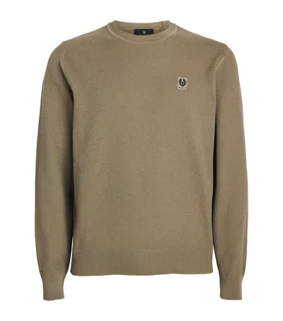 Belstaff Silk-organic Cotton Coast Sweater In Green