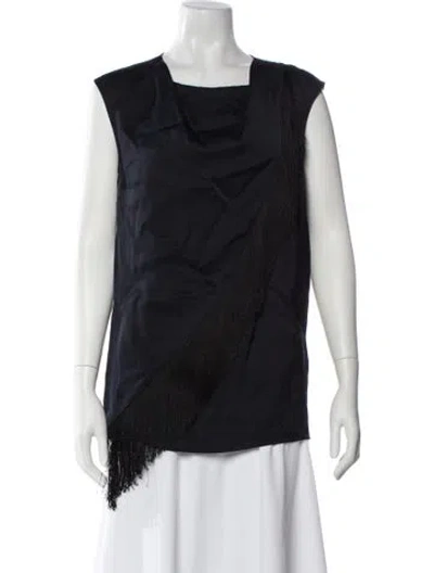 Pre-owned Belstaff Square Neckline Sleeveless Top In Black