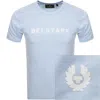 Belstaff Short Sleeve Logo T Shirt Quarry Blue In Blue