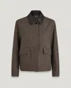 Belstaff Steel Jacket In Burnt Oak Houndstooth