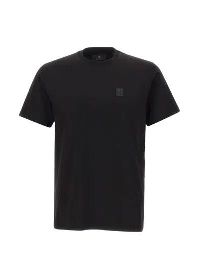Belstaff Steel Logo-patch T-shirt In Black