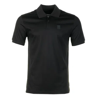 Belstaff Steel Polo Mercerised Cotton In Black