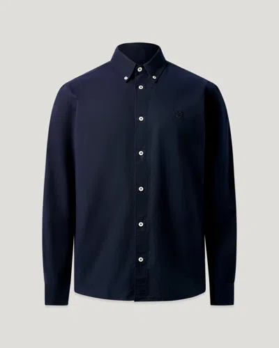 Belstaff Street Shirt Compact Cotton Oxford In Black