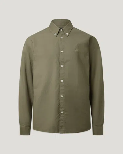 Belstaff Street Shirt Compact Cotton Oxford In Green