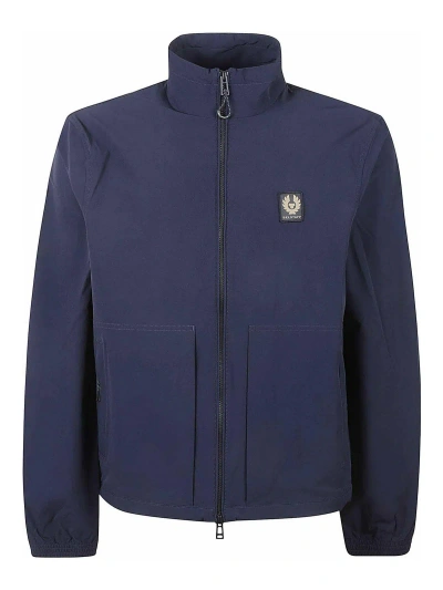 Belstaff Stretch Nylon Jacket In Blue