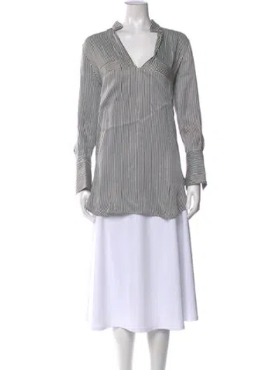 Pre-owned Belstaff Striped V-neck Top In Multi