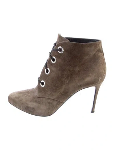 Pre-owned Belstaff Suede Lace-up Boots In Green