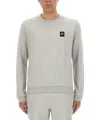 Belstaff Sweatshirt With Logo Patch In Gray