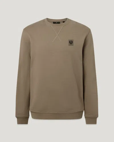 Belstaff Sweatshirt Cotton Fleece In Dusty Taupe
