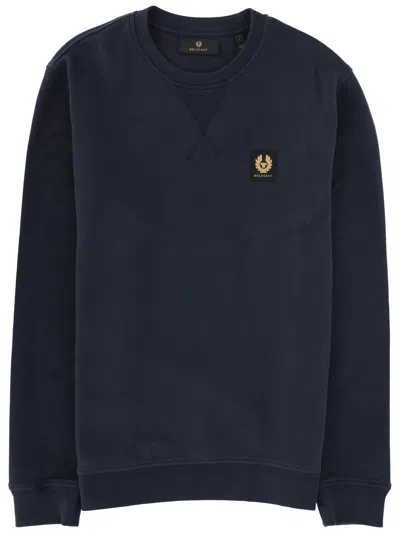 Belstaff Sweatshirt With Logo In Blue