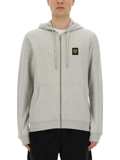 Belstaff Sweatshirt With Logo In Grey