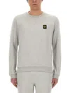 Belstaff Sweatshirt With Logo Patch In Grey