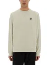 Belstaff Logo Patch Crew Neck Sweater In Neutral