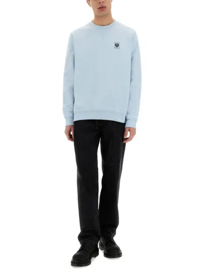 Belstaff Logo Patch Sweatshirt In Baby Blue