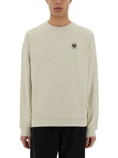 BELSTAFF SWEATSHIRT WITH LOGO PATCH