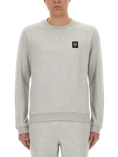 Belstaff Sweatshirt With Logo Patch In Gray