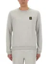 Belstaff Sweatshirt With Logo Patch In Grey