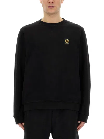 BELSTAFF BELSTAFF SWEATSHIRT WITH LOGO PATCH
