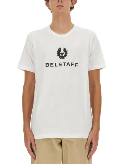 Belstaff Man T-shirt White Size Xxl Cotton