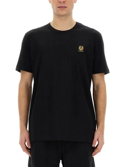 BELSTAFF T-SHIRT WITH LOGO PATCH