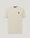 Belstaff Centenary Patch Logo T Shirt Off White In Stone Beige