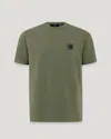 Belstaff T-shirt With Logo Patch In Surplus Green