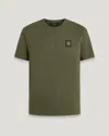 Belstaff T-shirt With Logo Patch In Tile Green
