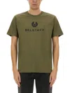 Belstaff T-shirt With Logo In Military Green