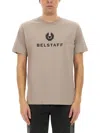 Belstaff T-shirt With Logo In Nude