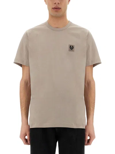 BELSTAFF T-SHIRT WITH LOGO PATCH