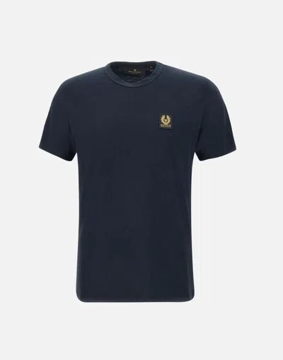 Belstaff Mens Black Brand-patch Cotton-jersey T-shirt Xl