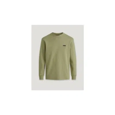 Belstaff Tarn Long Sleeved Sweatshirt Col: Aloe Green