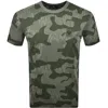 Belstaff Terrain Camo T Shirt Surplus Green In Green