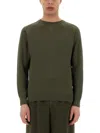 Belstaff Textured Cotton Jersey Sweater In Green