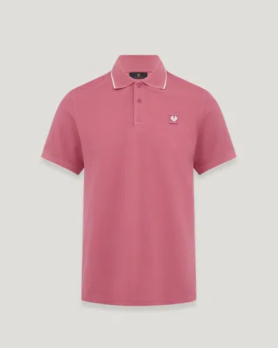 Belstaff Tipped Polo In Magenta
