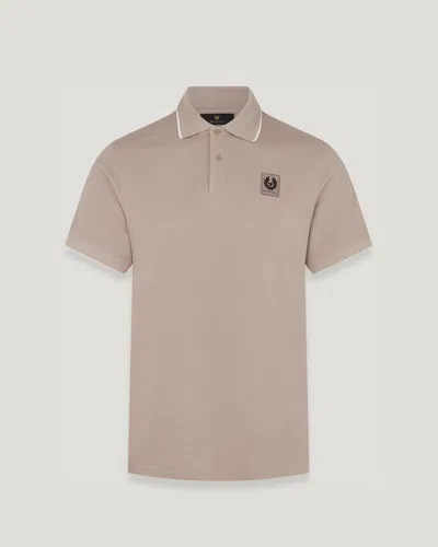 Belstaff Tipped Polo In Pumice