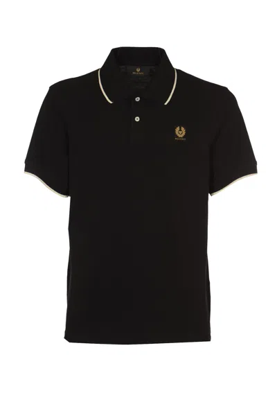 Belstaff Tipped Polo Shirt In Black