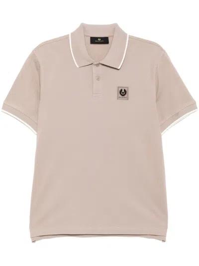 Belstaff Tipped Polo Shirts In Neutrals