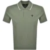 Belstaff Tipped Polo T Shirt Green In Green