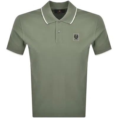 Belstaff Tipped Polo T Shirt Green