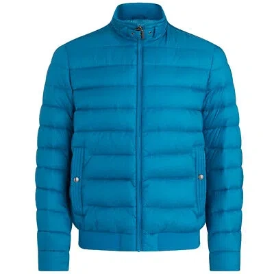 Pre-owned Belstaff Tonal Circuit Ocean Blue Down Filled Jacket