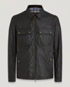 Belstaff Tour Waxed Cotton Jacket In Black