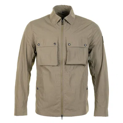 Belstaff Tourer Overshirt Khaki Green In Multi