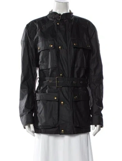 Pre-owned Belstaff Trench Coat In Gray