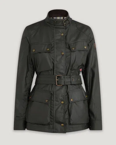 Belstaff Trialmaster Jacket In Faded Olive