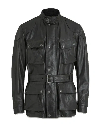 Belstaff Trialmaster Motorcycle Jacket In Black