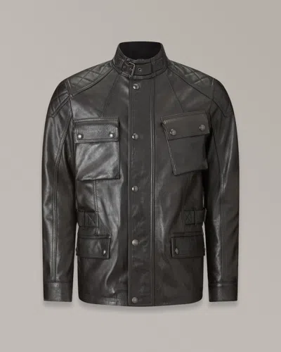 Belstaff Turner Motorcycle Jacket In Antique Black